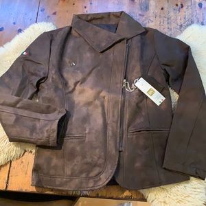 BV Women’s Brown Faux Suede Jacketa